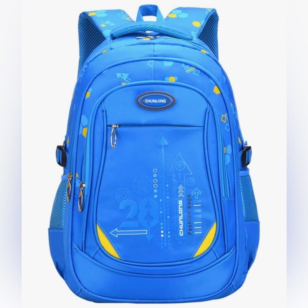 Geometric-Print Backpacks for Teen Boys School